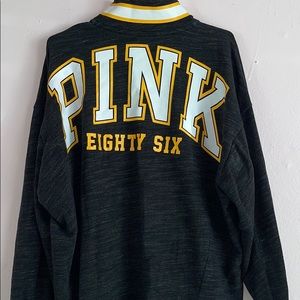 VS PINK VARSITY SWEATER SIZE M